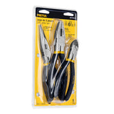 Juego de 3 pinzas mixtas 6" y 8" pretul